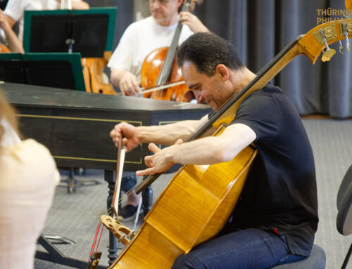 Kunst mit Kontrabass
